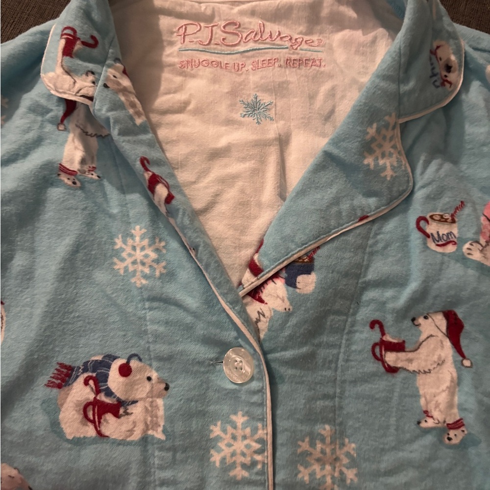 PJ Salvage woman’s Light Blue Polar Bear Pajamas